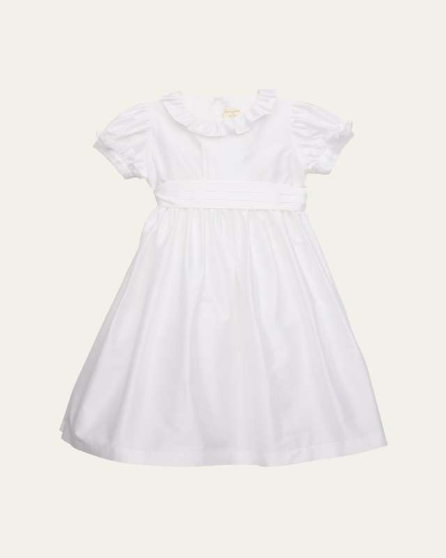 Girl's Ruffle Trim Collared Dress, Size 4-14